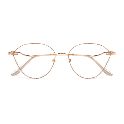 Coral Eyeglasses in Rose Gold