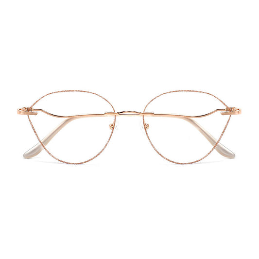 Coral Eyeglasses in Rose Gold