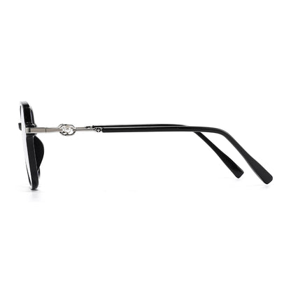 Cornelia Eyeglasses in Black & Silver