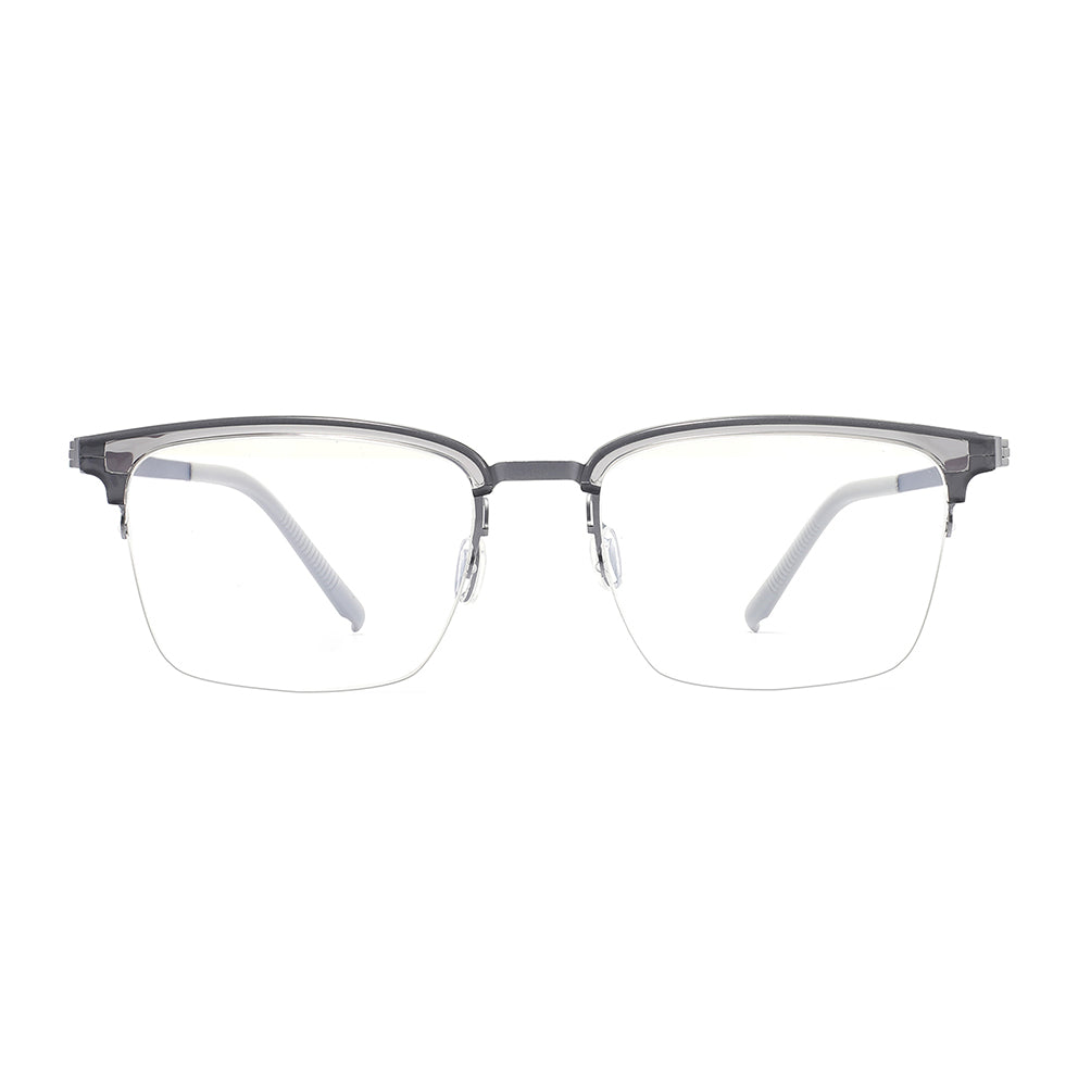 Hatem Eyeglasses in Grey & Silver