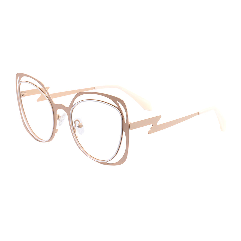 Shayla Eyeglasses in Champagne & White