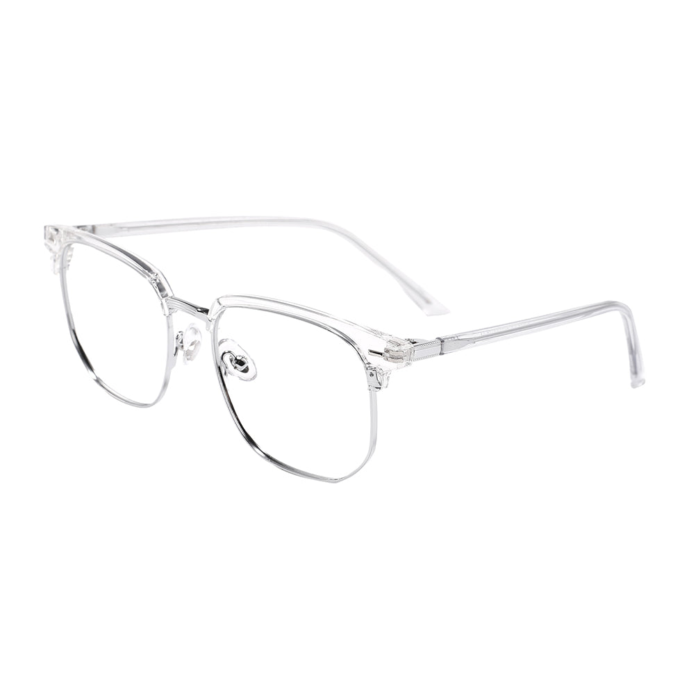 Aviva Eyeglasses in Clear & Silver