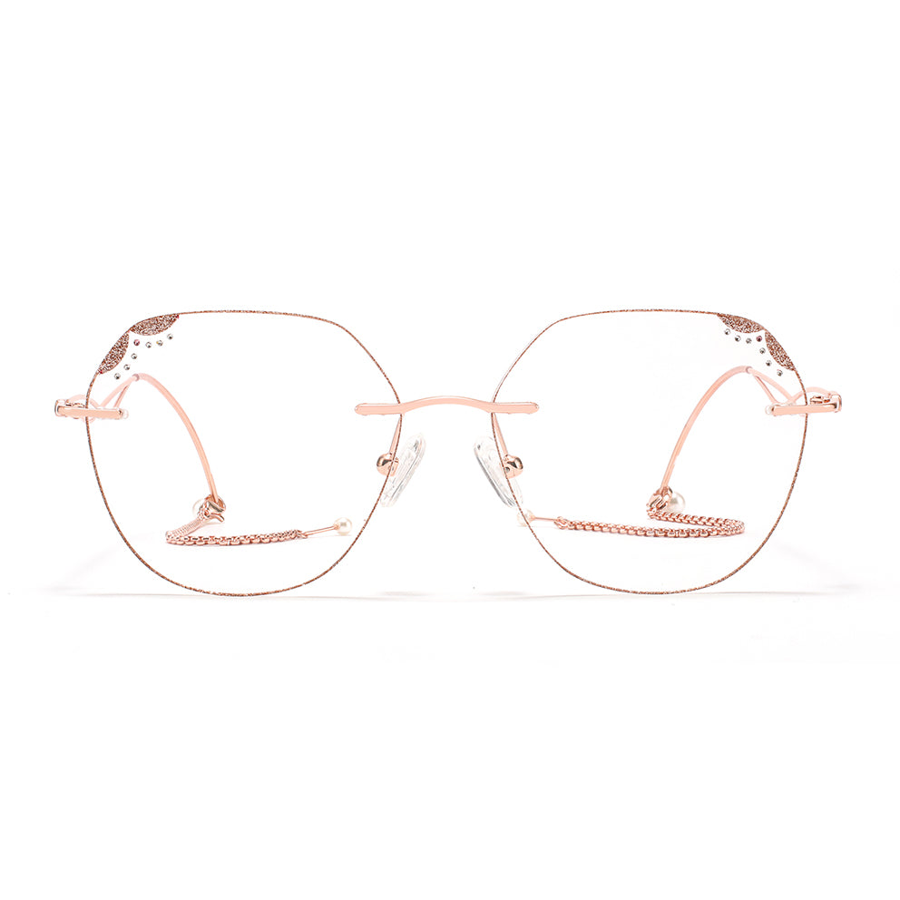 Pearl Eyeglasses in Rose Gold