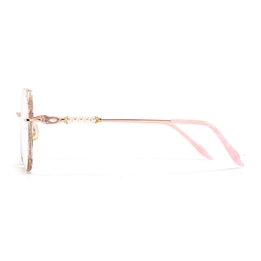 Golden Pearl Eyeglasses in Rose Gold