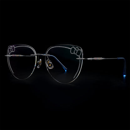 Kitty Eyeglasses in Silver