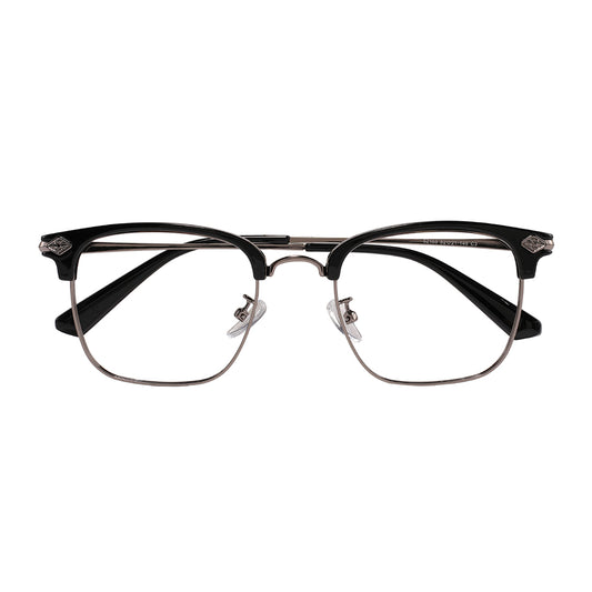 Emeka Eyeglasses in Black & Gun