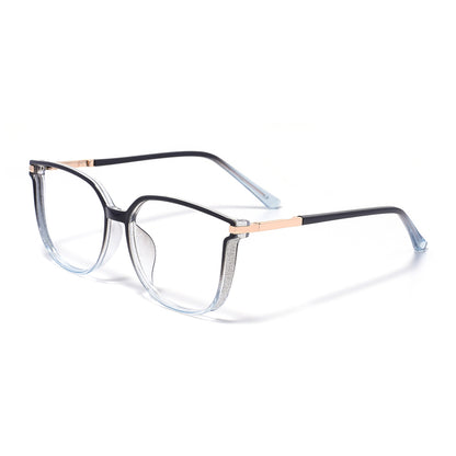 Sissie Eyeglasses in Grey & Clear Blue