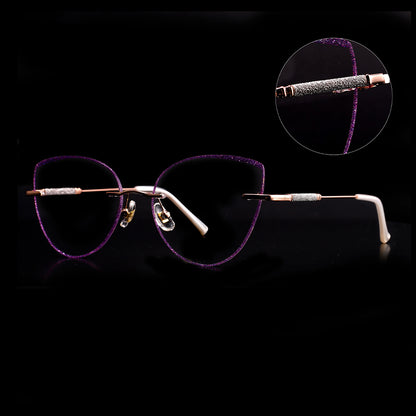 Glamour Eyeglasses in Rose Gold & Purple