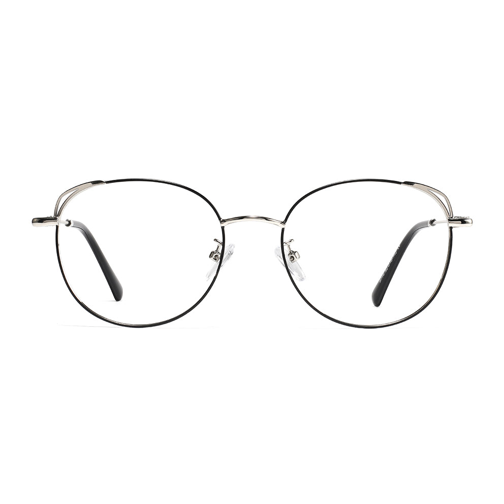 Sabina Eyeglasses in Black & Silver