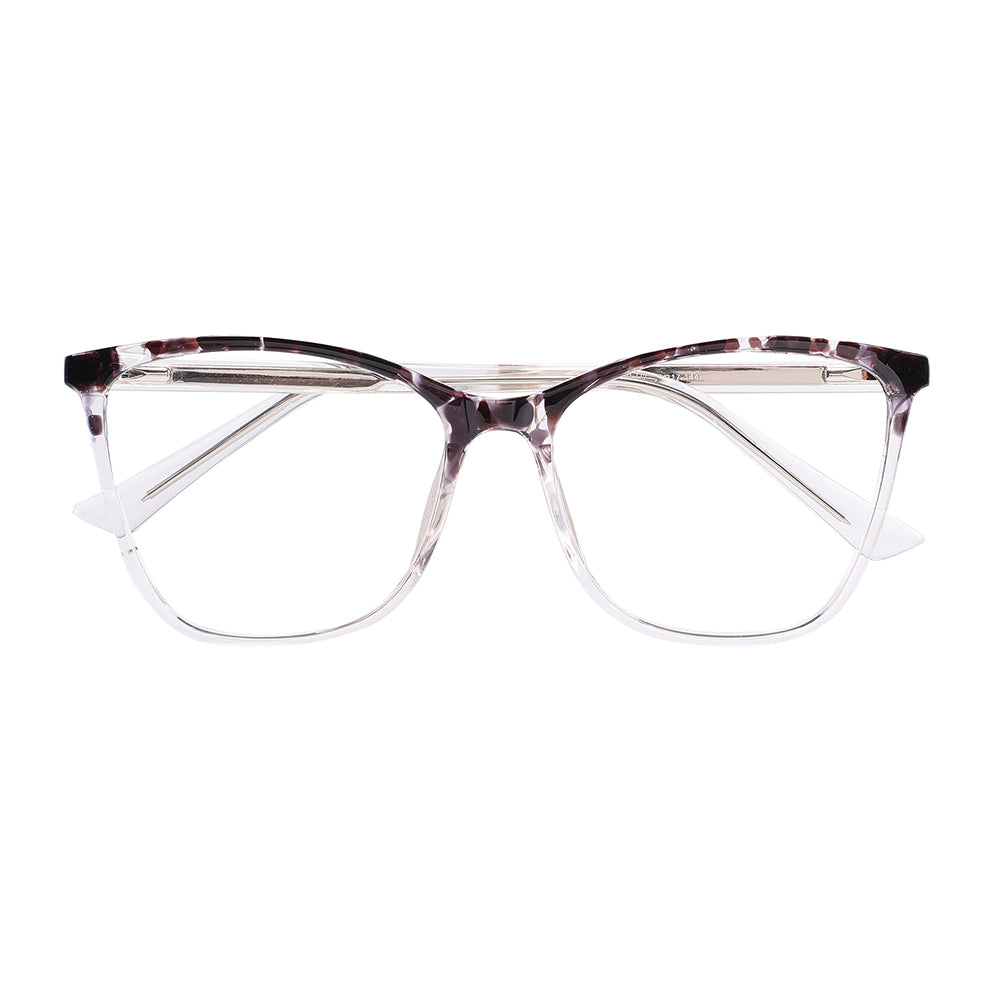 Harary Eyeglasses in Black Tortoise & Clear