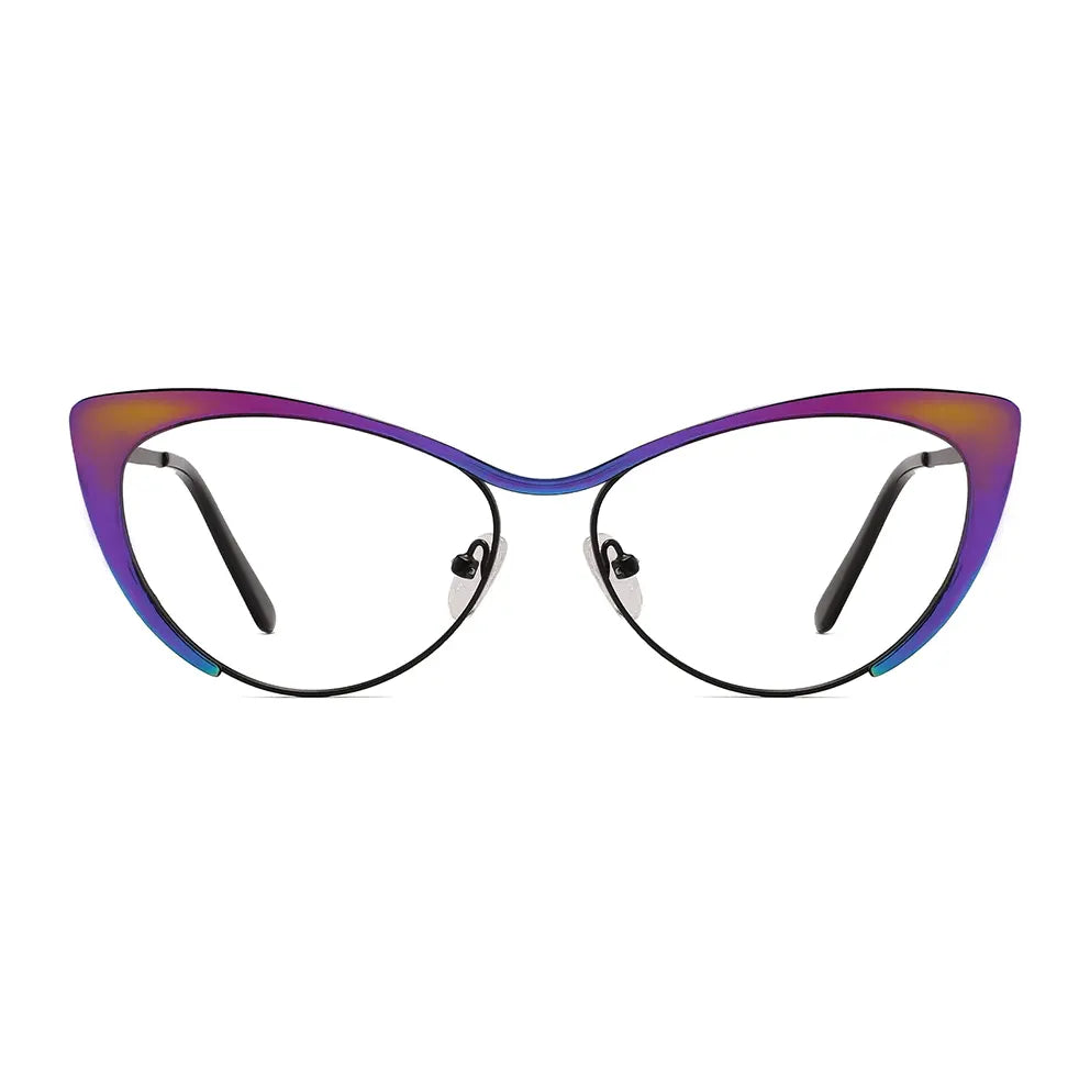 Aurora Eyeglasses in Mirrored Rainbow & Black