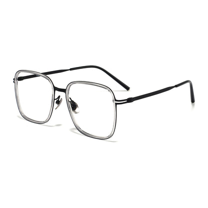 Tim Eyeglasses in Clear Grey & Black