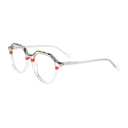 Sierra Eyeglasses in Clear & Green Tortoise