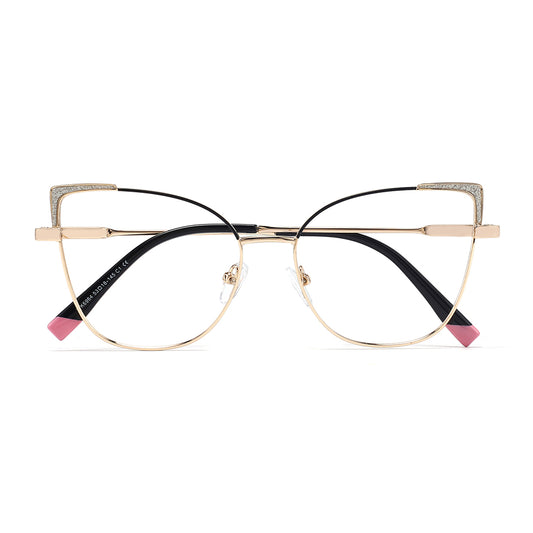 Aspen Eyeglasses in Gold & Black