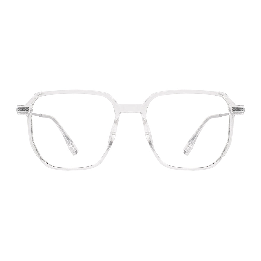 Romola Eyeglasses in Clear & Silver