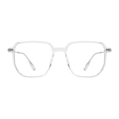 Romola Eyeglasses in Clear & Silver