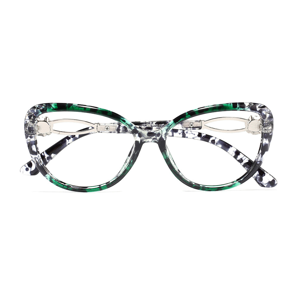 Kelley Eyeglasses in Green Tortoise