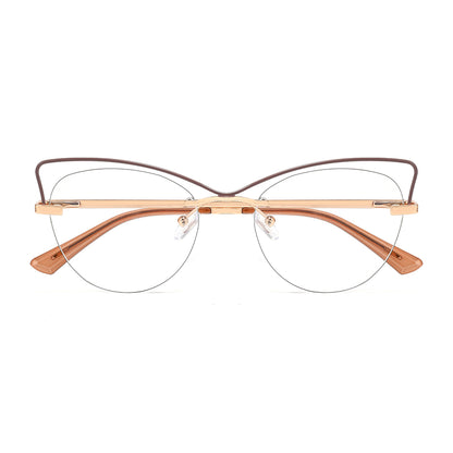 Lennon Eyeglasses in Purple & Rose Gold