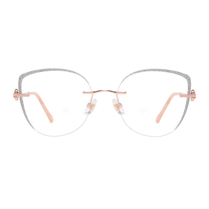 Shahlaa Eyeglasses in Rose Gold & Silver