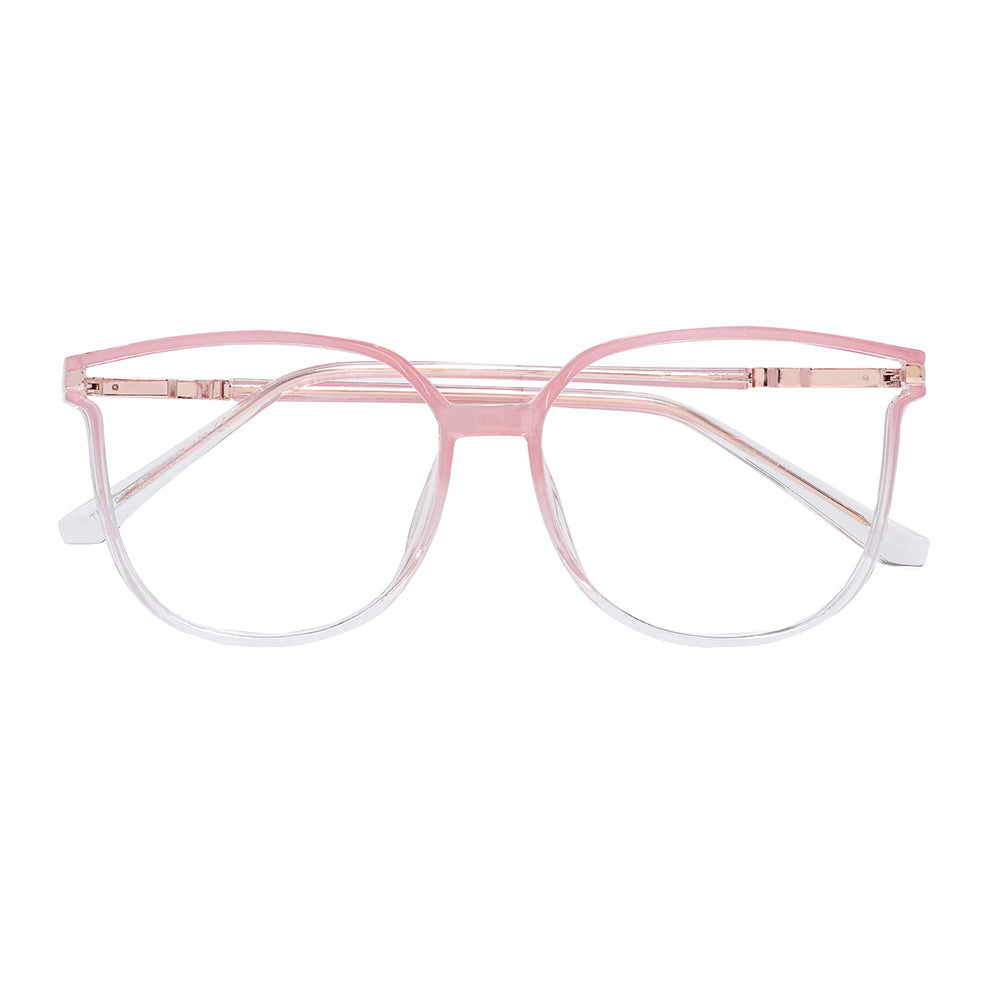 Aysun Eyeglasses in Coral & Clear