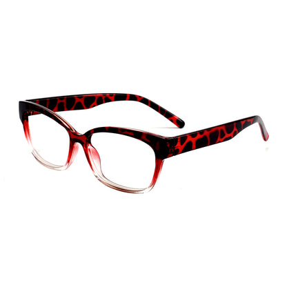 Safia Eyeglasses in Red Tortoise & Clear