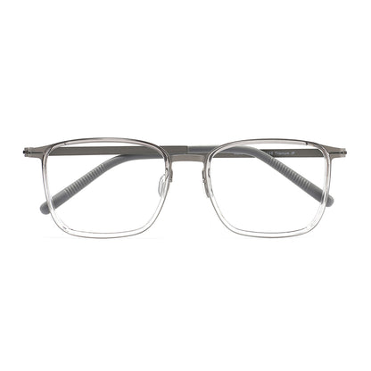 Marin Eyeglasses in Clear Grey & Gun