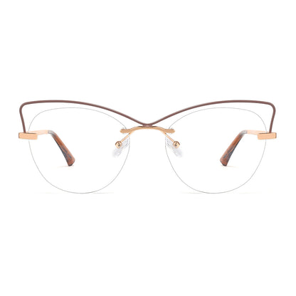 Lennon Eyeglasses in Purple & Rose Gold