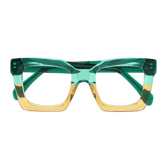 Landrey Eyeglasses in Green & Yellow