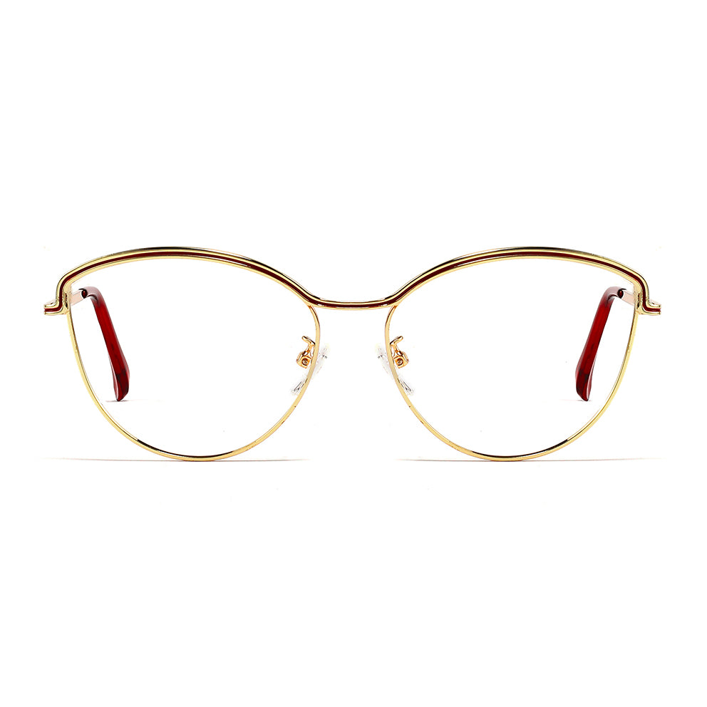 Wamsley Eyeglasses in Gold & Red