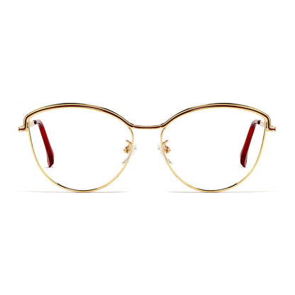 Wamsley Eyeglasses in Gold & Red