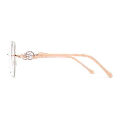 Glitter Eyeglasses in Rose Gold & Silver