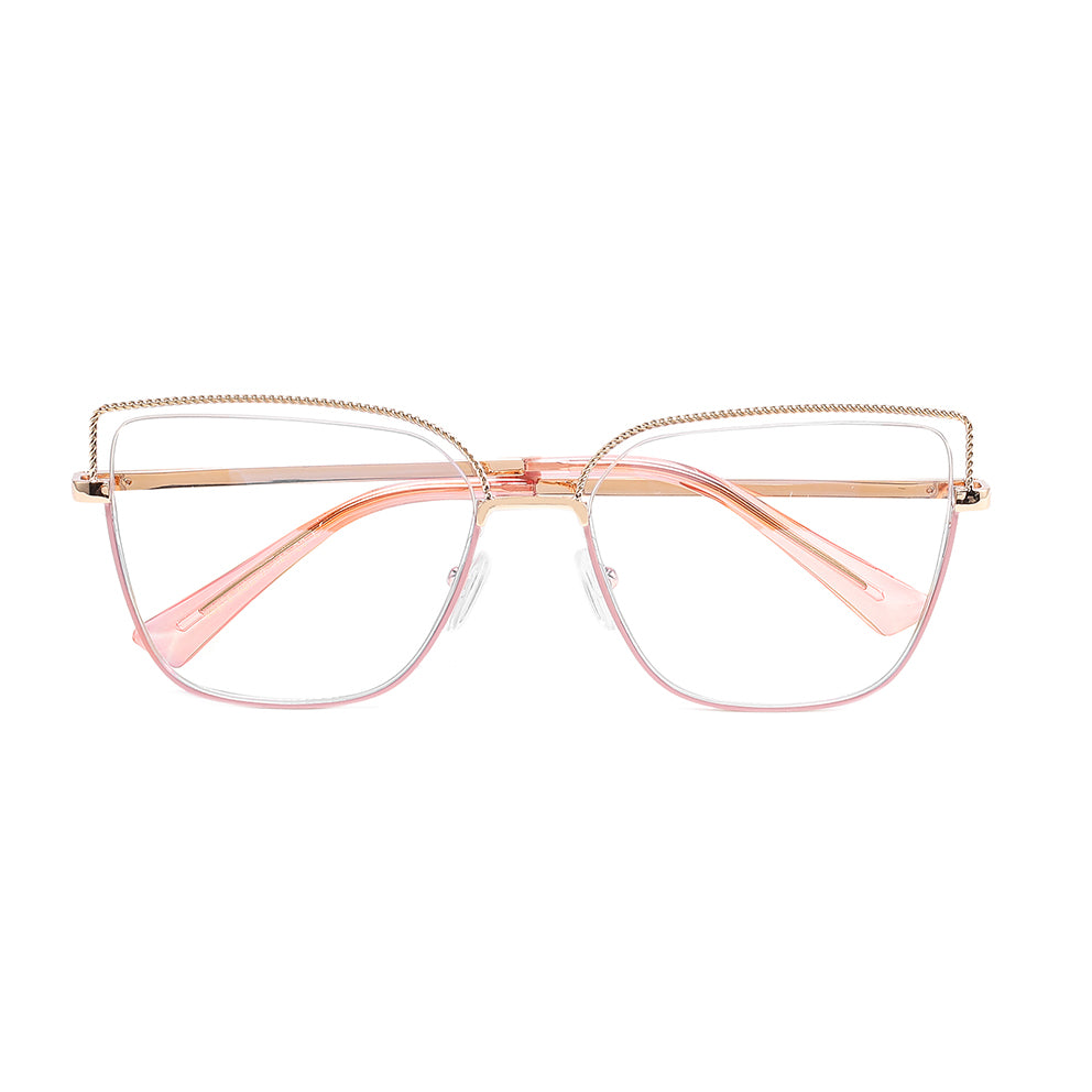 Loes Eyeglasses in Pink & Gold