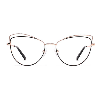 Salley Eyeglasses in Black & Rose Gold