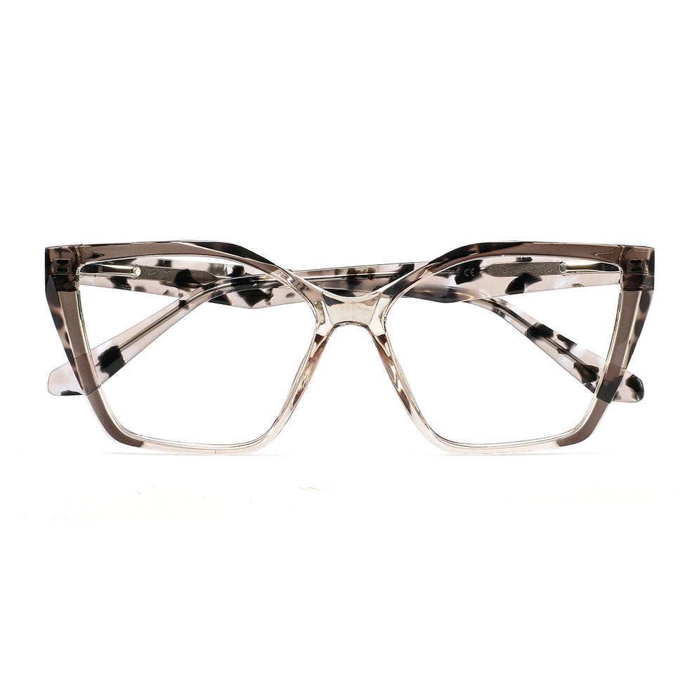 Babe Eyeglasses in Champagne & Grey Tortoise