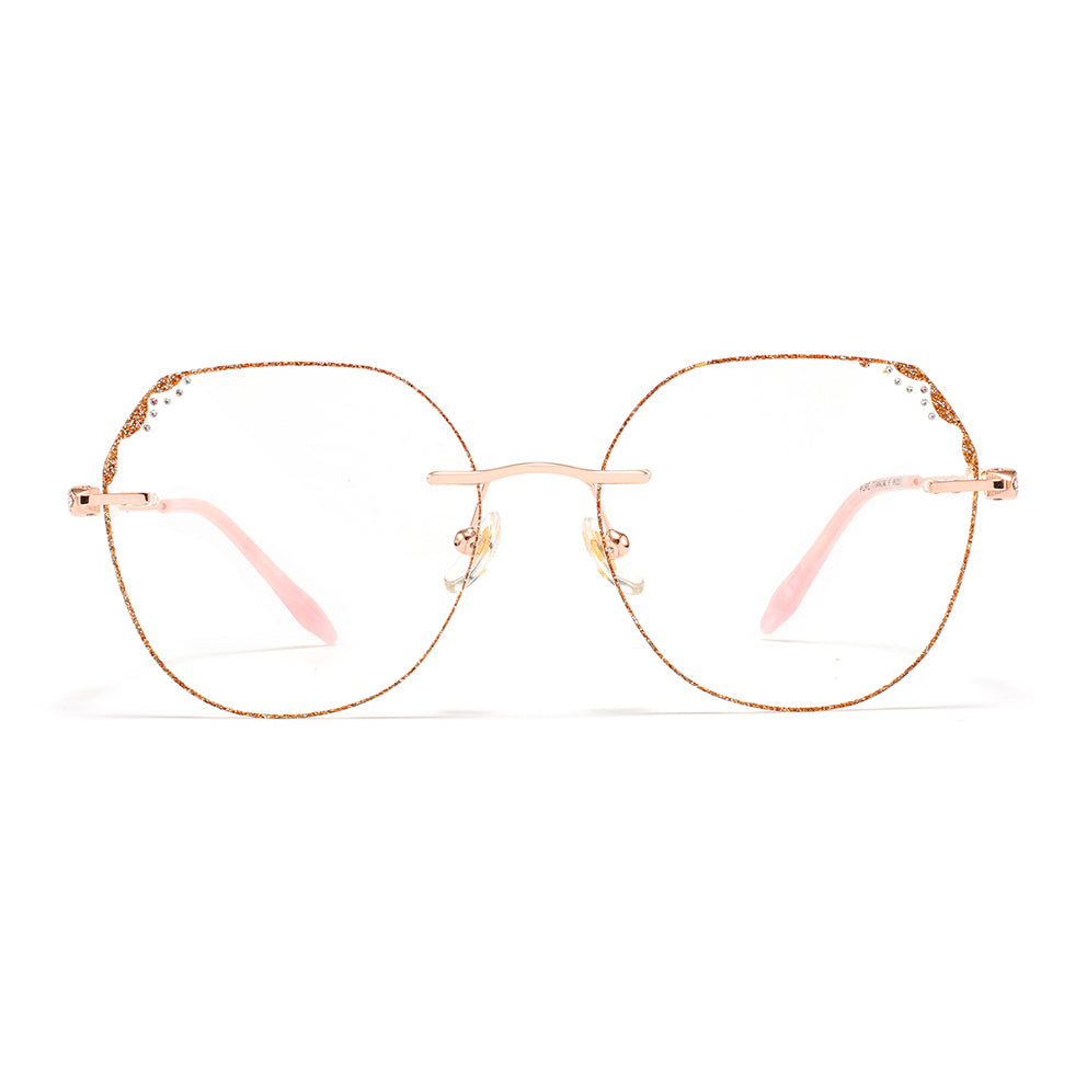 Golden Pearl Eyeglasses in Rose Gold