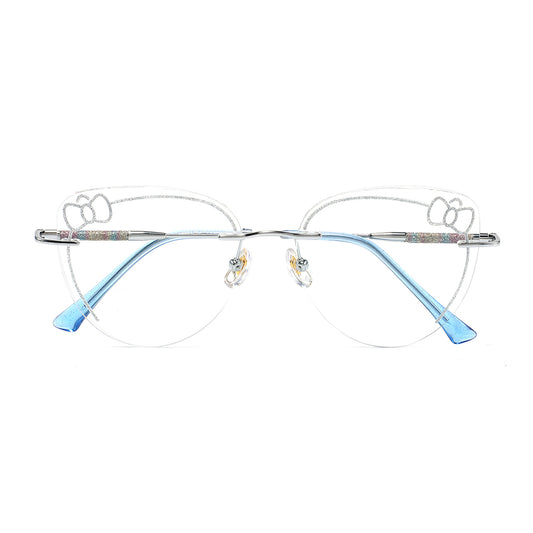 Kitty Eyeglasses in Silver