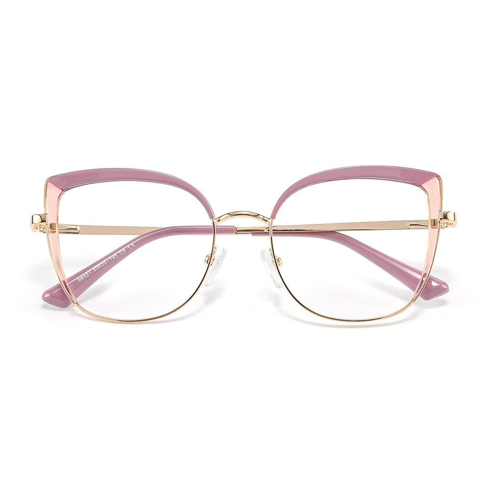 Falisha Eyeglasses in Purple & Clear Pink