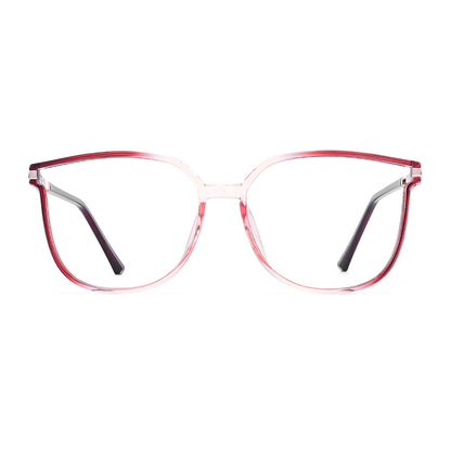 Aysun Eyeglasses in Burgundy & Clear Pink