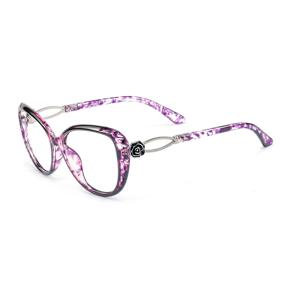 Kelley Eyeglasses in Purple Tortoise