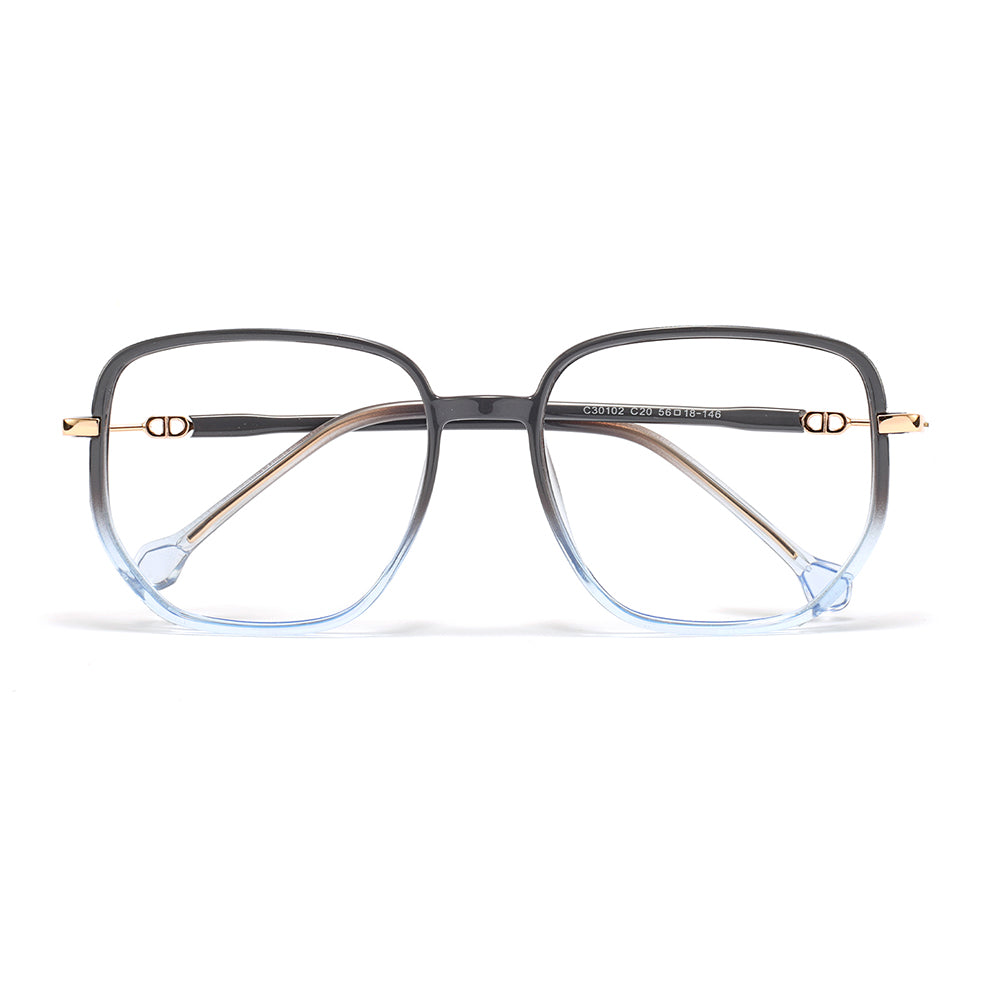 Gerda Eyeglasses in Grey & Clear Blue