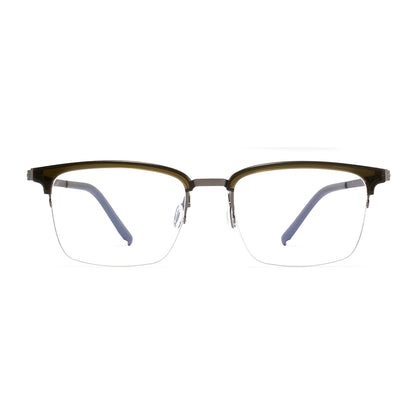 Hatem Eyeglasses in Brown & Gun