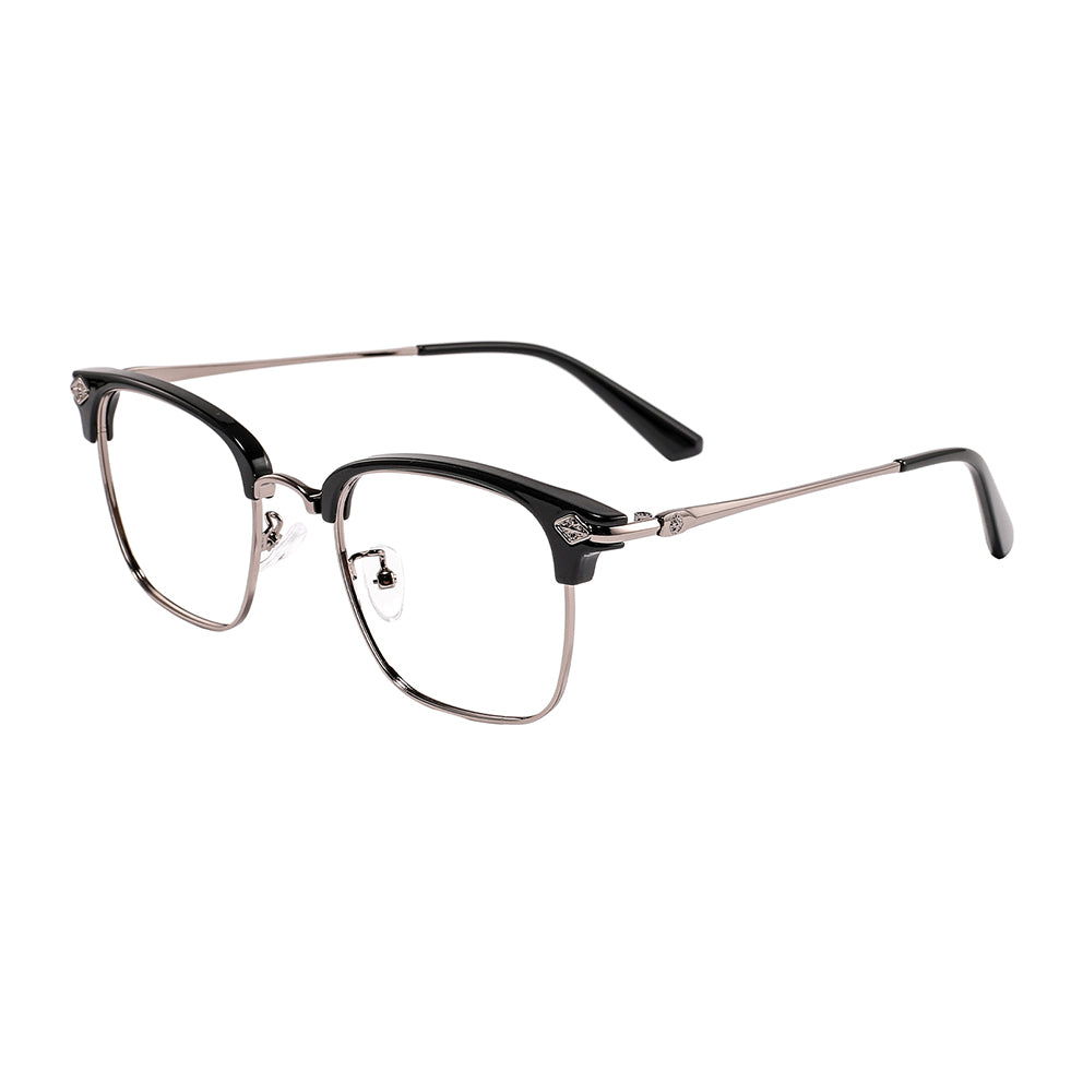 Emeka Eyeglasses in Black & Gun