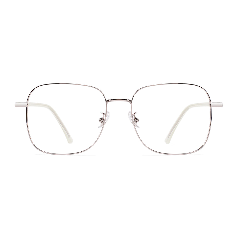 Karine Eyeglasses in Silver & Mint Green