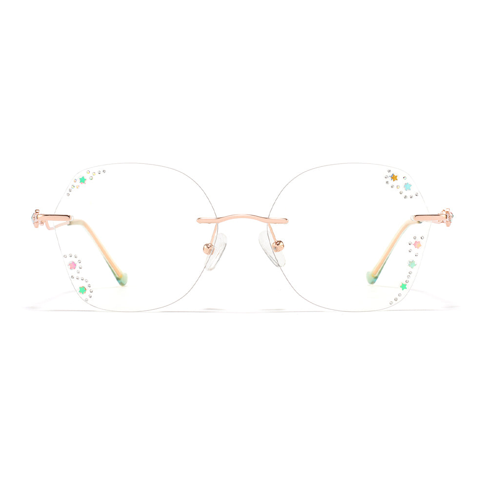 Bling Star Eyeglasses in Rose Gold