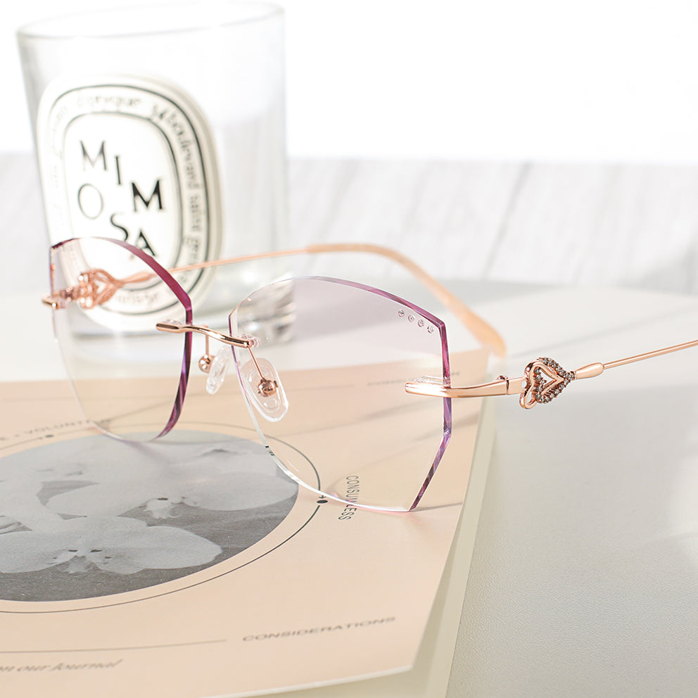 Barbieri Eyeglasses in Rose Gold