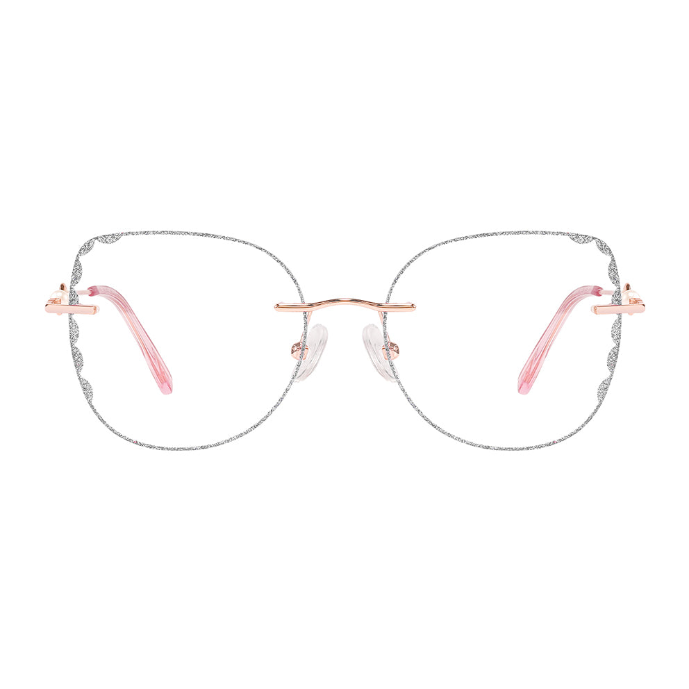 Elvira Eyeglasses in Rose Gold & Silver