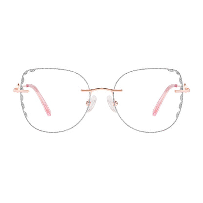 Elvira Eyeglasses in Rose Gold & Silver