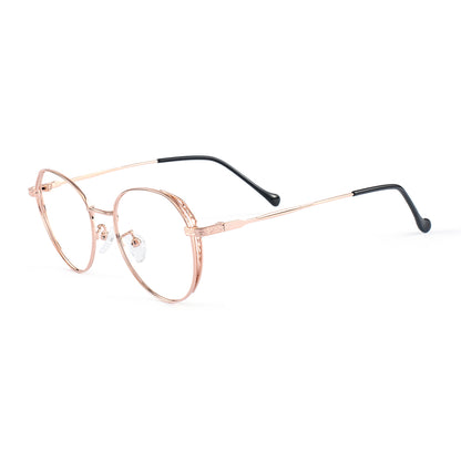 Batt Eyeglasses in Rose Gold