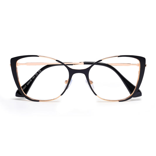 Rian Eyeglasses in Black & Gold