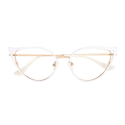 Tanya Eyeglasses in White & Rose Gold